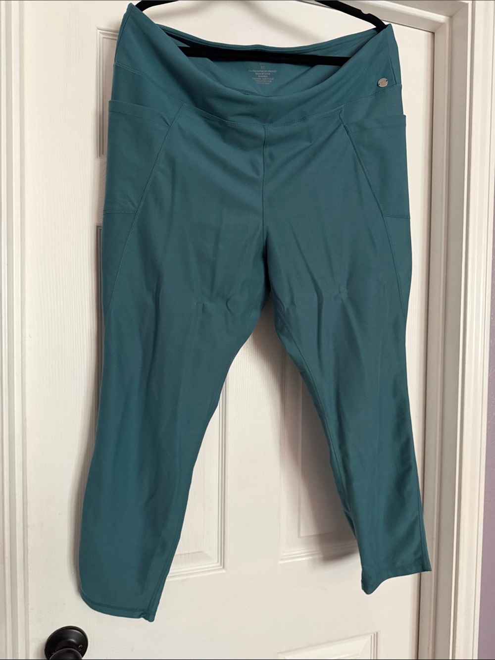 Jones New York Teal Cropped Active Leggings